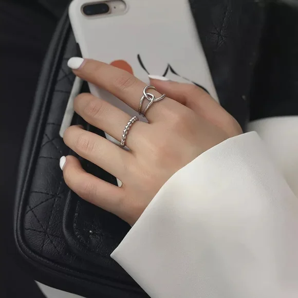 NEW Unisex 925 Sterling Silver Polished Knot Adjustable Ring - Picture 4 of 15